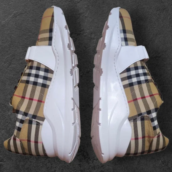 Burberry Regis Check Trainer | Heritage Plaid Sneakers - Size 12 - Picture 2 of 7